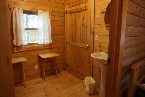 bathroom at cabins with bathroom