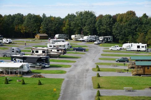 open water sewer electric sites at Hartwick Highlands campground in Cooperstown NY