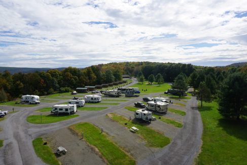 open water sewer electric sites at Hartwick Highlands campground in Cooperstown NY
