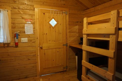 interior one room cabin no bathroom