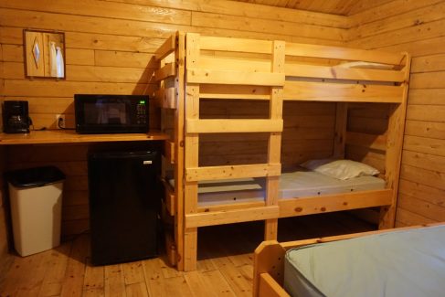 interior one room cabin no bathroom